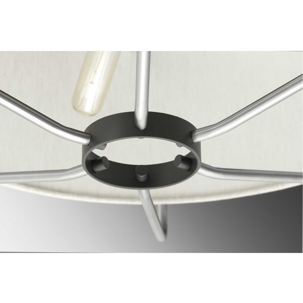 Hangar 1 Light 20 inch Brushed Nickel Pendant Ceiling Light, Design Series
